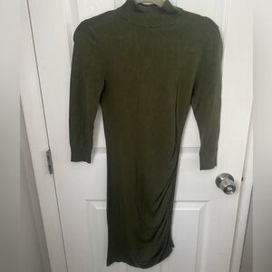 Express Olive Green Bodycon Sweater Dress